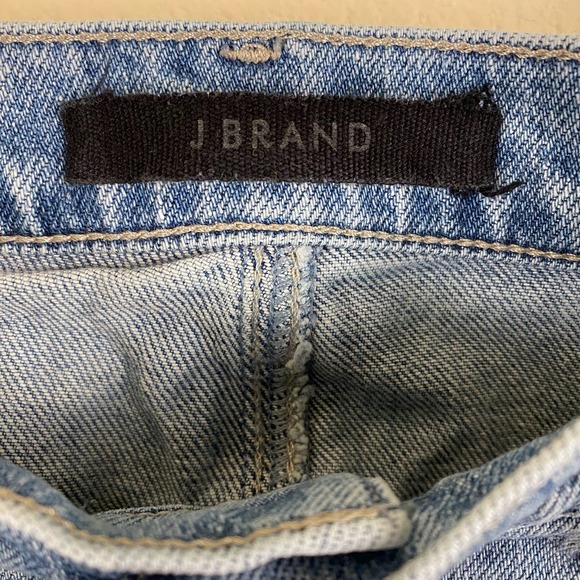 J.Brand 1212 Runway High-Rise Distressed Medium Wash Straight Jean - Picture 9 of 11